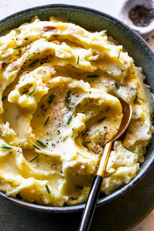 Garlic Herb and Mascarpone Whipped Mashed Potatoes