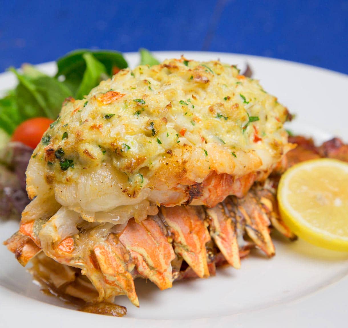 Crab Stuffed Lobster Tails